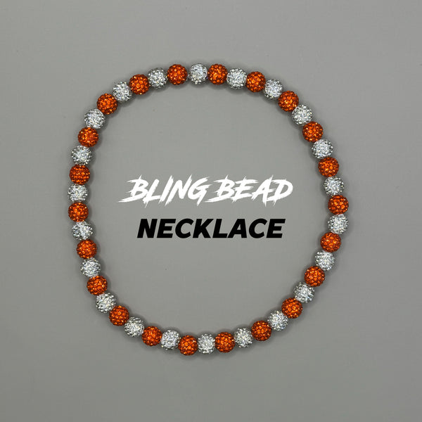 RAD - Bling Bead Necklace (Orange/Whites)