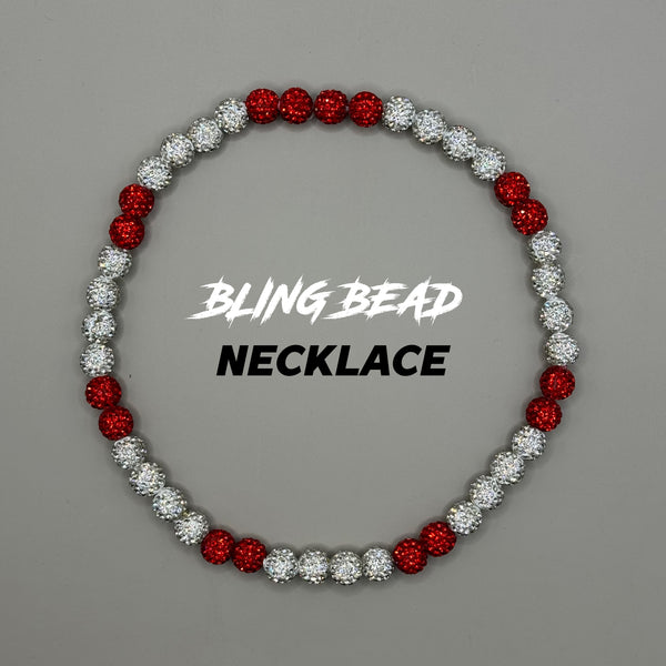 RAD - Bling Bead Necklace (Red/Whites)