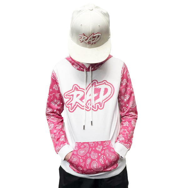 RAD - Logo Hoodie - Bandana (White/Pink)