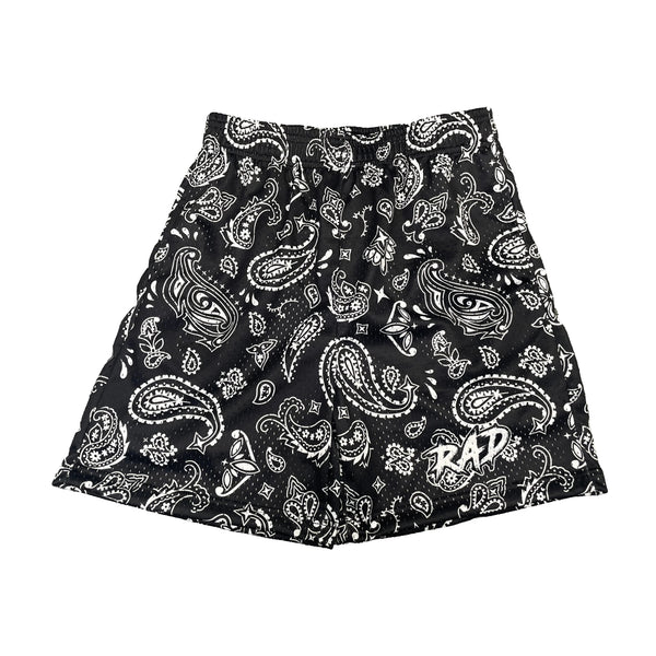 RAD - "Black/White Bandana" 5" Inseam Shorts